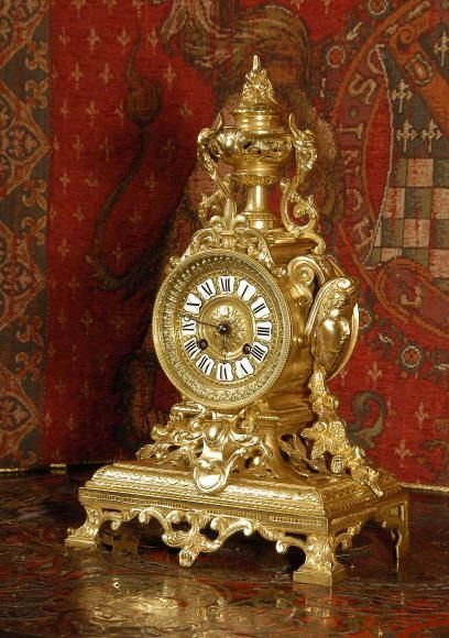 ***** Sold ***** Antique Brass Drum Head Table Clock. French - Circa 1880.